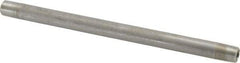 Merit Brass - 1/8" Pipe, 6" Long, Aluminum Pipe Nipple - Grade 6061, Threaded - Americas Industrial Supply