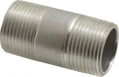 Merit Brass - 3/4" Pipe, 2" Long, Aluminum Pipe Nipple - Grade 6061, Threaded - Americas Industrial Supply