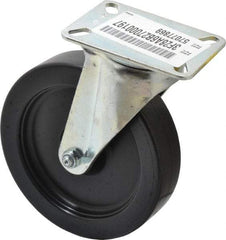 E.R. Wagner - 6" Diam x 1-1/2" Wide x 7-3/8" OAH Top Plate Mount Swivel Caster - Polypropylene, 450 Lb Capacity, Delrin Bearing, 3-1/8 x 4-1/8" Plate - Americas Industrial Supply