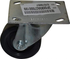 E.R. Wagner - 3-1/2" Diam x 1-1/4" Wide x 4-5/8" OAH Top Plate Mount Swivel Caster - Polypropylene, 250 Lb Capacity, Ball Bearing, 3-3/4 x 4-5/8" Plate - Americas Industrial Supply