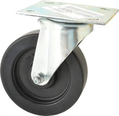 E.R. Wagner - 5" Diam x 1-3/8" Wide x 6-3/8" OAH Top Plate Mount Swivel Caster - Polypropylene, 450 Lb Capacity, Roller Bearing, 3-3/4 x 4-5/8" Plate - Americas Industrial Supply