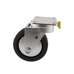 E.R. Wagner - 6" Diam x 2" Wide x 7-1/2" OAH Top Plate Mount Swivel Caster - Polyurethane, 700 Lb Capacity, Roller Bearing, 2-3/4 x 3-3/4" Plate - Americas Industrial Supply