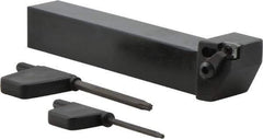 Seco - CE, External, Right Hand, 0.103" Max Depth of Cut, 0.03 to 0.103" Groove Width, Indexable Grooving Tool Holder - 10EAR, 10ER, 12ER Insert Compatibility, 3/4" Shank Height, 3/4" Shank Width, 5" OAL - Americas Industrial Supply