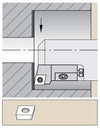 Kennametal - Series Screw-On, Right Hand Cut, 25mm Min Bore Diam, Boring Cartridge - 0.394" Back of Bar to Cutting Edge, CP... Insert, 1.26" OAL, 0° Lead Angle - Americas Industrial Supply