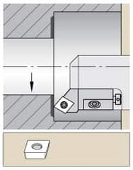 Kennametal - Series Screw-On, Right Hand Cut, 25mm Min Bore Diam, Boring Cartridge - 0.236" Back of Bar to Cutting Edge, CP... Insert, 1.26" OAL, 30° Lead Angle - Americas Industrial Supply