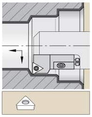 Kennametal - Series Screw-On, Left Hand Cut, 40mm Min Bore Diam, Boring Cartridge - 0.551" Back of Bar to Cutting Edge, TP.. Insert, 1.97" OAL, 0° Lead Angle - Americas Industrial Supply