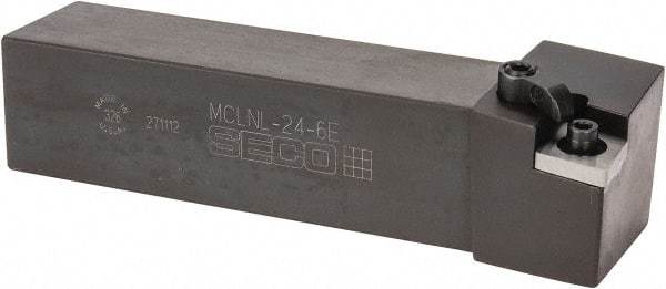 Seco - MCLN, Left Hand Cut, -5° Lead Angle, 1-1/2" Shank Height x 1-1/2" Shank Width, Negative Rake Indexable Turning Toolholder - 7" OAL, CN..64. Insert Compatibility, Series Multiple Lock - Americas Industrial Supply