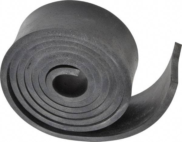 Made in USA - 1/4" Thick x 2" Wide x 60" Long, Buna-N Rubber Strip - Stock Length, 60 Shore A Durometer, 800 to 1,000 psi Tensile Strength, -20 to 170°F, Black - Americas Industrial Supply