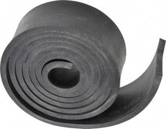 Made in USA - 1/4" Thick x 2" Wide x 60" Long, Buna-N Rubber Strip - Stock Length, 60 Shore A Durometer, 800 to 1,000 psi Tensile Strength, -20 to 170°F, Black - Americas Industrial Supply