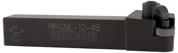 Seco - MRGN, Left Hand Cut, 3/4" Shank Height x 3/4" Shank Width, Negative Rake Indexable Turning Toolholder - 4-1/2" OAL, RN..43 Insert Compatibility, Series Multiple Lock - Americas Industrial Supply