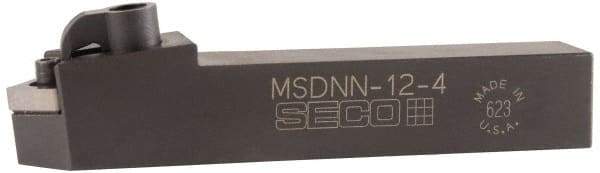 Seco - MSDN, Neutral Cut, 0° Lead Angle, 1-1/4" Shank Height x 1-1/4" Shank Width, Negative Rake Indexable Turning Toolholder - 7" OAL, SN..54. Insert Compatibility, Series Multiple Lock - Americas Industrial Supply