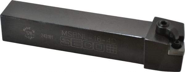 Seco - MSRN, Left Hand Cut, 15° Lead Angle, 1" Shank Height x 1" Shank Width, Negative Rake Indexable Turning Toolholder - 6" OAL, SN..43. Insert Compatibility, Series Multiple Lock - Americas Industrial Supply