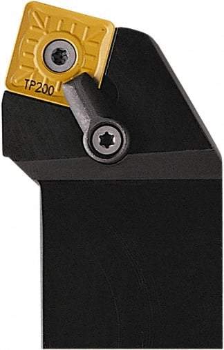 Seco - MSRN, Left Hand Cut, 75° Lead Angle, 1-1/2" Shank Height x 1-1/2" Shank Width, Negative Rake Indexable Turning Toolholder - 7" OAL, SNMG 643 Insert Compatibility, Series Multi-Directional Turning (MDT) - Americas Industrial Supply