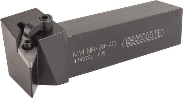 Seco - MVLN, Right Hand Cut, -5° Lead Angle, 1-1/4" Shank Height x 1-1/4" Shank Width, Negative Rake Indexable Turning Toolholder - 6" OAL, VN..43. Insert Compatibility, Series Multiple Lock - Americas Industrial Supply