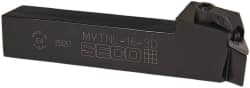 Seco - MVTN, Left Hand Cut, 27.5° Lead Angle, 1" Shank Height x 1" Shank Width, Negative Rake Indexable Turning Toolholder - 6" OAL, VN..33. Insert Compatibility, Series Multiple Lock - Americas Industrial Supply
