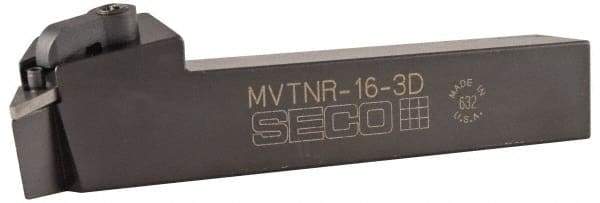 Seco - MVTN, Right Hand Cut, 27.5° Lead Angle, 1" Shank Height x 1" Shank Width, Negative Rake Indexable Turning Toolholder - 6" OAL, VN..33. Insert Compatibility, Series Multiple Lock - Americas Industrial Supply