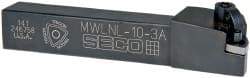 Seco - MWLN, Left Hand Cut, -5° Lead Angle, 5/8" Shank Height x 5/8" Shank Width, Negative Rake Indexable Turning Toolholder - 4" OAL, WN..33. Insert Compatibility, Series Multiple Lock - Americas Industrial Supply