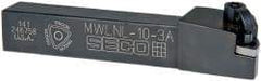 Seco - MWLN, Left Hand Cut, -5° Lead Angle, 5/8" Shank Height x 5/8" Shank Width, Negative Rake Indexable Turning Toolholder - 4" OAL, WN..33. Insert Compatibility, Series Multiple Lock - Americas Industrial Supply