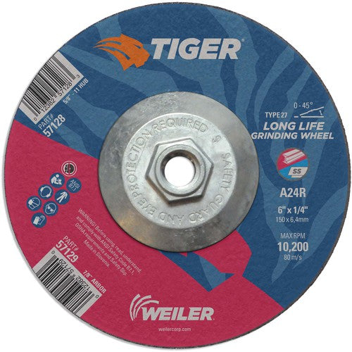 6X1/4 A24R A/O T27 GRINDING WHEEL - Americas Industrial Supply