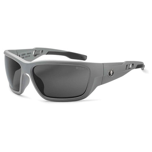Baldr Smoke Lens Matte Gray Safety Glasses - Americas Industrial Supply