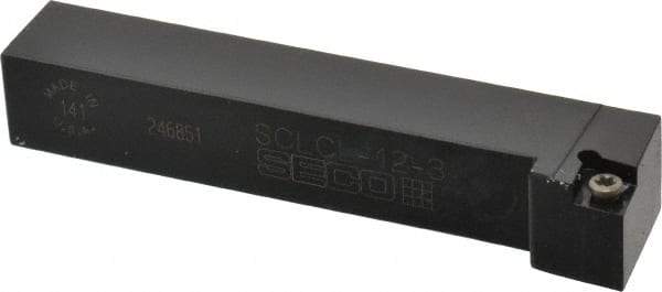 Seco - SCLC, Left Hand Cut, -5° Lead Angle, 3/4" Shank Height x 3/4" Shank Width, Neutral Rake Indexable Turning Toolholder - 4-1/2" OAL, CC..32.5. Insert Compatibility, Series Screw Lock - Americas Industrial Supply