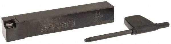 Seco - SCLC, Right Hand Cut, -5° Lead Angle, 5/8" Shank Height x 5/8" Shank Width, Neutral Rake Indexable Turning Toolholder - 4" OAL, CC..32.5. Insert Compatibility, Series Screw Lock - Americas Industrial Supply