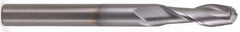 Atrax - 3/4" Diam, 1-1/2" LOC, 2 Flute Solid Carbide Ball End Mill - TiN Finish, Single End, 4" OAL, 3/4" Shank Diam - Americas Industrial Supply