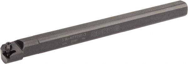 Seco - 1.28" Min Bore Diam, 12" OAL, 1" Shank Diam, MTFN Indexable Boring Bar - TNMG 332 Insert, Pin & Clamp Holding Method - Americas Industrial Supply