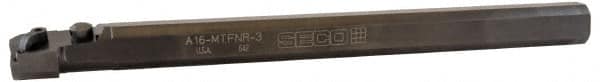 Seco - 1.28" Min Bore Diam, 12" OAL, 1" Shank Diam, MTFN Indexable Boring Bar - TNMG 332 Insert, Pin & Clamp Holding Method - Americas Industrial Supply