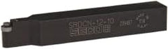 Seco - SRDC, Neutral Cut, 0° Lead Angle, 3/4" Shank Height x 3/4" Shank Width, Neutral Rake Indexable Turning Toolholder - 5" OAL, RCMT Insert Compatibility, Series Screw Lock - Americas Industrial Supply