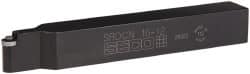 Seco - SRDC, Neutral Cut, 0° Lead Angle, 1" Shank Height x 1" Shank Width, Neutral Rake Indexable Turning Toolholder - 7" OAL, RCMT Insert Compatibility, Series Screw Lock - Americas Industrial Supply