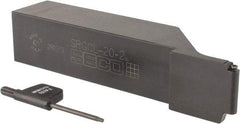 Seco - SRGC, Left Hand Cut, 1-1/4" Shank Height x 1-1/4" Shank Width, Neutral Rake Indexable Turning Toolholder - 6" OAL, RCMT22 Insert Compatibility, Series Screw Lock - Americas Industrial Supply