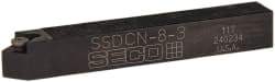 Seco - SSDC, Neutral Cut, 0° Lead Angle, 1/2" Shank Height x 1/2" Shank Width, Neutral Rake Indexable Turning Toolholder - 3-1/2" OAL, SC..32.5. Insert Compatibility, Series Screw Lock - Americas Industrial Supply
