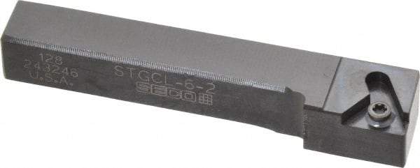 Seco - STGC, Left Hand Cut, 3/8" Shank Height x 3/8" Shank Width, Neutral Rake Indexable Turning Toolholder - 2-1/2" OAL, TC..21.5. Insert Compatibility, Series Screw Lock - Americas Industrial Supply