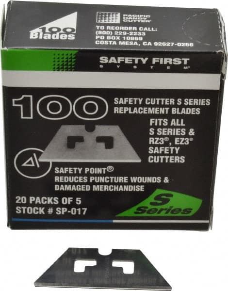 PHC - 100 Piece Steel Safety Blade - 1-5/8" OAL - Americas Industrial Supply