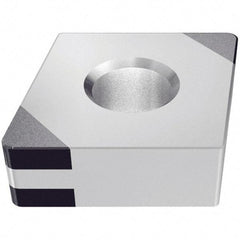 Iscar - CNGA433 M4 Grade IB25HC PCBN Turning Insert - TiN Finish, 80° Diamond, 1/2" Inscr Circle, 3/16" Thick, 3/64" Corner Radius - Americas Industrial Supply