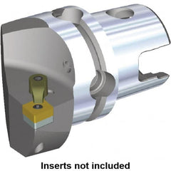 Kennametal - Left Hand Cut, Size KM40, CN.. Insert Compatiblity, Internal or External Modular Turning & Profiling Cutting Unit Head - 27mm Ctr to Cutting Edge, 40mm Head Length, Through Coolant, Series M-Clamping - Americas Industrial Supply