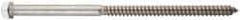 Value Collection - 1/2" Screw, 4" Length Under Head, Stainless Steel, Hex Head Lag Screw - Uncoated, Grade 18-8 - Americas Industrial Supply