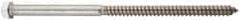 Value Collection - 1/2" Screw, 6" Length Under Head, Stainless Steel, Hex Head Lag Screw - Uncoated, Grade 18-8 - Americas Industrial Supply