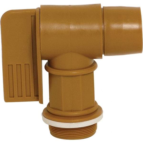 Wesco Industrial Products - 2" NPT Plastic Rigid Drum Faucet - FM Approved, No Arrester, Manual Closing, 6" Long Extension - Americas Industrial Supply