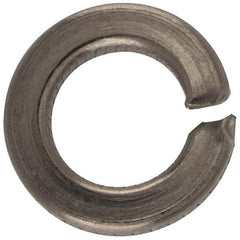 Made in USA - #8, 0.04" Thick Split Lock Washer - 400 Stainless Steel, Passivated Finish, 0.167" Min ID, 0.174" Max ID, 0.293" Max OD - Americas Industrial Supply