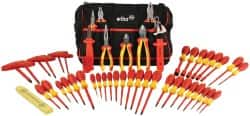 Wiha - 50 Piece Insulated Hand Tool Set - Comes in Canvas Pouch - Americas Industrial Supply