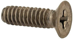 Made in USA - #10-24 UNC, 5/8" OAL Phillips Drive Machine Screw - Flat Head, Grade 18-8 Stainless Steel, Without Washer - Americas Industrial Supply
