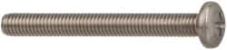 Made in USA - 1/4-28 UNF, 7/8" Length Under Head Phillips Drive Machine Screw - Pan Head, Grade 18-8 Stainless Steel, Black Oxide Finish, Without Washer - Americas Industrial Supply