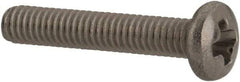 Made in USA - #2-64 UNF, 1/2" Length Under Head Phillips Drive Machine Screw - Pan Head, Grade 18-8 Stainless Steel, Black Oxide Finish, Without Washer - Americas Industrial Supply