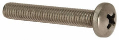 Made in USA - #10-32 UNF, 1-1/4" Length Under Head Phillips Drive Machine Screw - Pan Head, Grade 18-8 Stainless Steel, Black Oxide Finish, Without Washer - Americas Industrial Supply