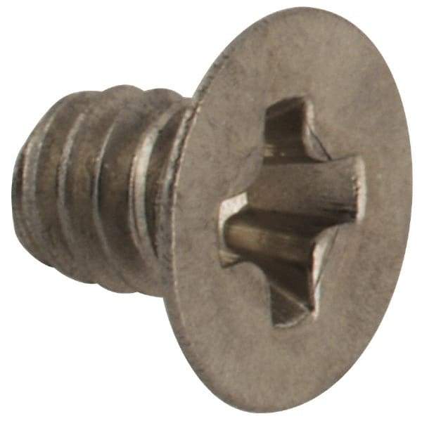Made in USA - #2-56 UNC, 1/8" OAL Phillips Drive Machine Screw - Flat Head, Grade 18-8 Stainless Steel, Passivated Finish, Without Washer - Americas Industrial Supply