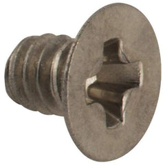 Made in USA - #2-56 UNC, 1/8" OAL Phillips Drive Machine Screw - Flat Head, Grade 18-8 Stainless Steel, Passivated Finish, Without Washer - Americas Industrial Supply