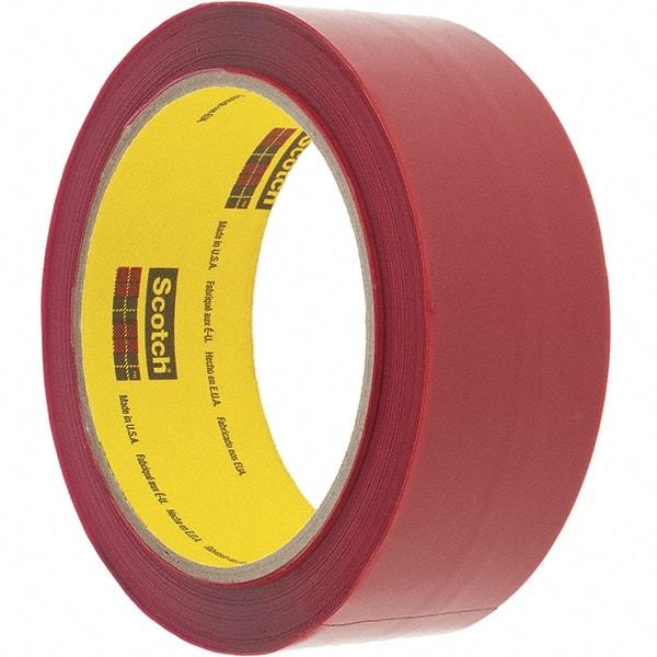 3M - 36mm x 50m Red Rubber Adhesive Sealing Tape - Polypropylene Film Backing, 2.5 mil Thick - Americas Industrial Supply