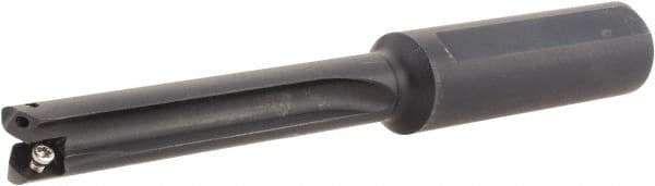 Allied Machine and Engineering - Series 0, 33/64 to 11/16" Diam, 3/4" Diam Straight Shank, Straight Flute Spade Drill - 2-1/2" Max Depth, 3-27/64" Body Length, 5-11/16" OAL, Standard Length, Through Coolant - Americas Industrial Supply